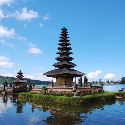 a temple in side of bedugul lake